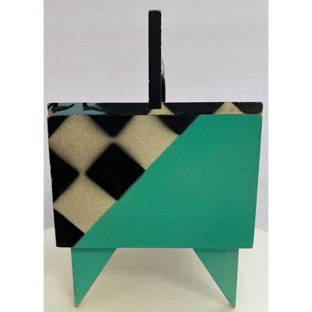 Hollis Fingold Postmodern Pop Art Decorative Abstract Funky Jewelry Box 1980s